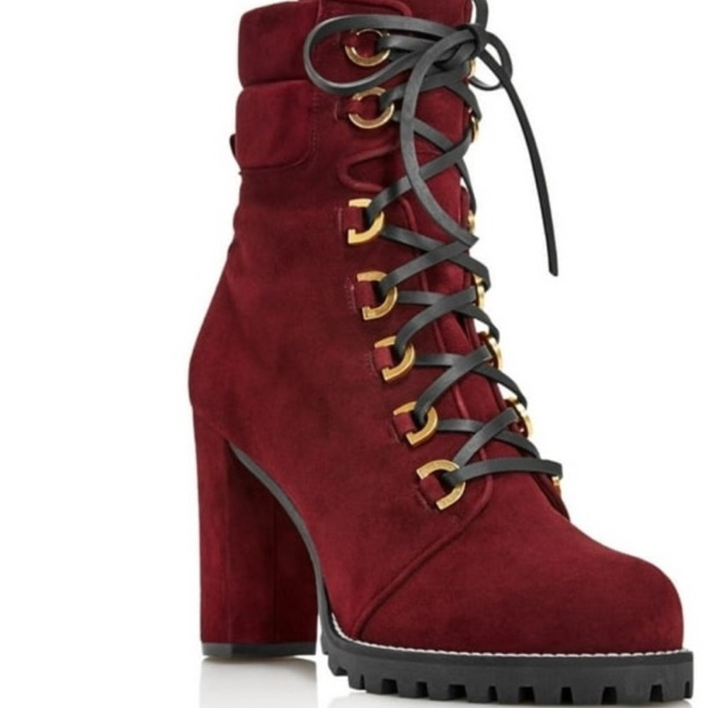 Stuart Weitzman Shackleton Cabernet suede M 9.5